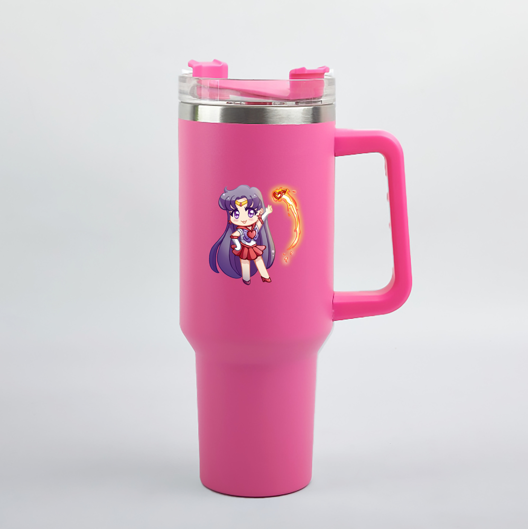 （画像用） 美少女戦士セーラームーン 火野レイ ひの レイ Sailor Moon Hino Rei （セーラーマーズ,Sailor Mars） 1200mL車用タンブラー（カラープリント）